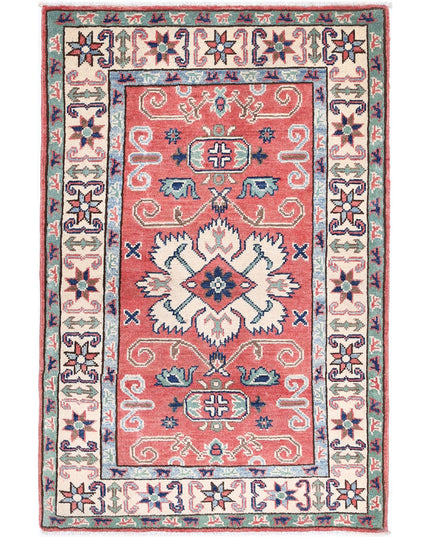 Kazak 2' 7" X 3' 11" Hand Knotted Wool Rug 2' 7" X 3' 11" (79 X 119) / Red / Wool