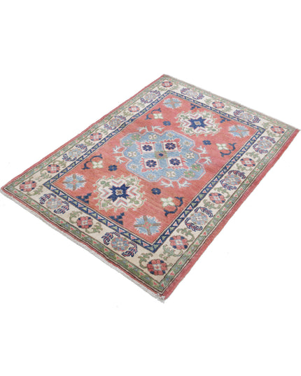 Kazak 2' 10" X 4' 0" Hand Knotted Wool Rug 2' 10" X 4' 0" (86 X 122) / Red / Wool