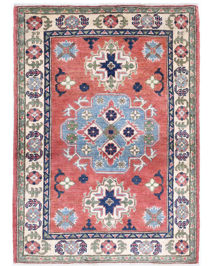 Kazak 2' 10" X 4' 0" Hand Knotted Wool Rug 2' 10" X 4' 0" (86 X 122) / Red / Wool