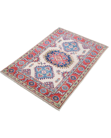 Kazak 2' 8" X 4' 0" Hand Knotted Wool Rug 2' 8" X 4' 0" (81 X 122) / Ivory / Wool