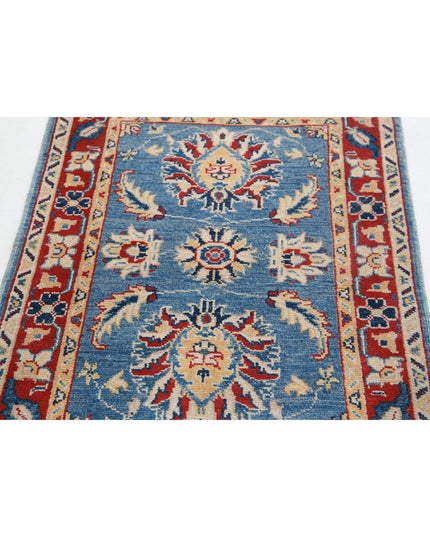 Kazak 2' 7" X 3' 10" Hand Knotted Wool Rug 2' 7" X 3' 10" (79 X 117) / Blue / Wool
