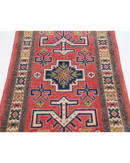 Kazak 2' 5" X 4' 5" Hand Knotted Wool Rug 2' 5" X 4' 5" (74 X 135) / Red / Wool