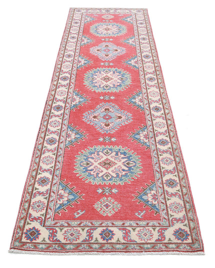 Kazak 2' 7" X 9' 7" Hand Knotted Wool Rug 2' 7" X 9' 7" (79 X 292) / Red / Wool