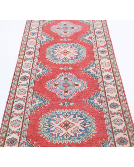 Kazak 2' 7" X 9' 7" Hand Knotted Wool Rug 2' 7" X 9' 7" (79 X 292) / Red / Wool
