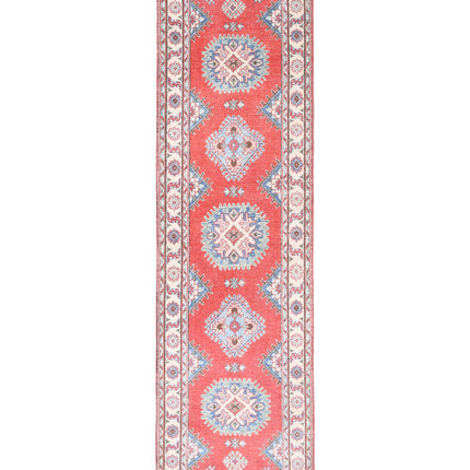 Kazak 2' 7" X 9' 7" Hand Knotted Wool Rug 2' 7" X 9' 7" (79 X 292) / Red / Wool