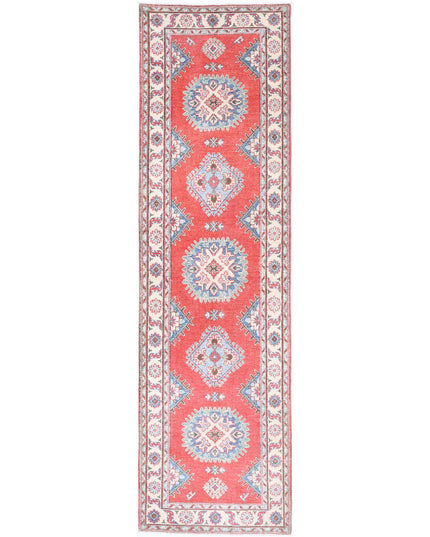 Kazak 2' 7" X 9' 7" Hand Knotted Wool Rug 2' 7" X 9' 7" (79 X 292) / Red / Wool