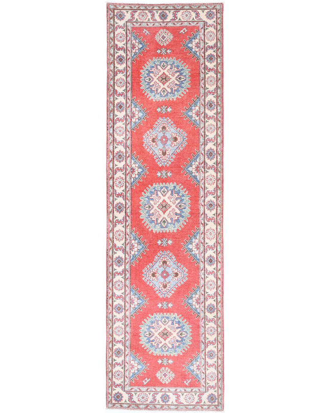 Kazak 2' 7" X 9' 7" Hand Knotted Wool Rug 2' 7" X 9' 7" (79 X 292) / Red / Wool