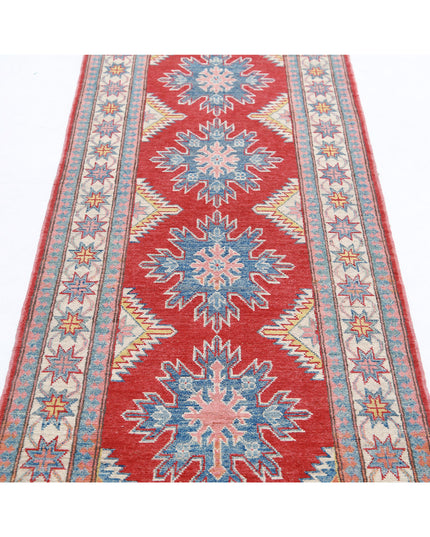 Kazak 2' 7" X 9' 2" Hand Knotted Wool Rug 2' 7" X 9' 2" (79 X 280) / Red / Wool