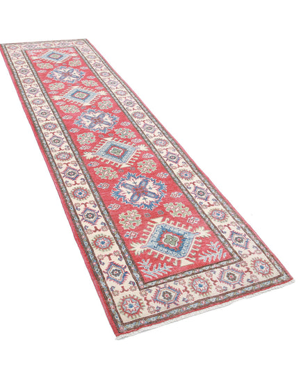 Kazak 2' 8" X 9' 10" Hand Knotted Wool Rug 2' 8" X 9' 10" (81 X 300) / Red / Wool