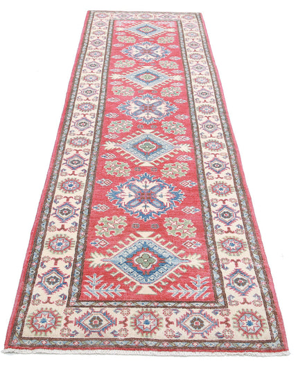 Kazak 2' 8" X 9' 10" Hand Knotted Wool Rug 2' 8" X 9' 10" (81 X 300) / Red / Wool