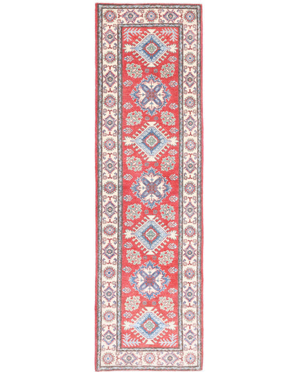 Kazak 2' 8" X 9' 10" Hand Knotted Wool Rug 2' 8" X 9' 10" (81 X 300) / Red / Wool