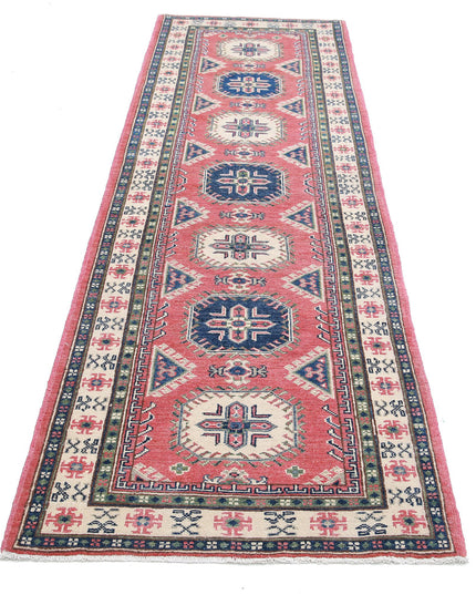 Kazak 2' 8" X 9' 5" Hand Knotted Wool Rug 2' 8" X 9' 5" (81 X 287) / Red / Wool