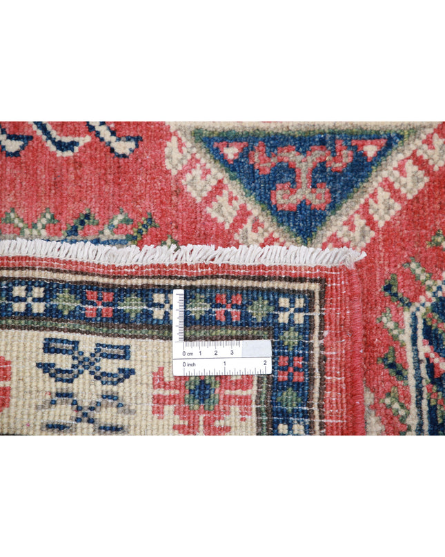 Kazak 2' 8" X 9' 5" Hand Knotted Wool Rug 2' 8" X 9' 5" (81 X 287) / Red / Wool