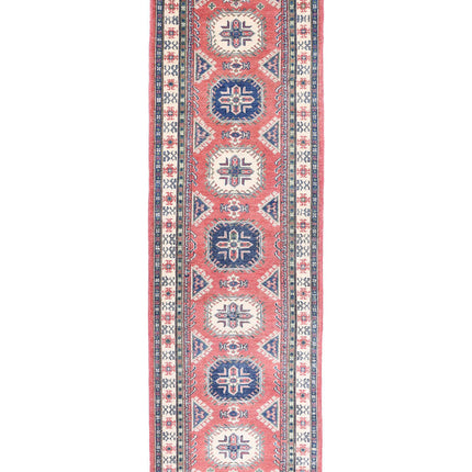Kazak 2' 8" X 9' 5" Hand Knotted Wool Rug 2' 8" X 9' 5" (81 X 287) / Red / Wool