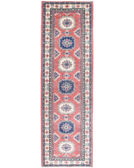 Kazak 2' 8" X 9' 5" Hand Knotted Wool Rug 2' 8" X 9' 5" (81 X 287) / Red / Wool