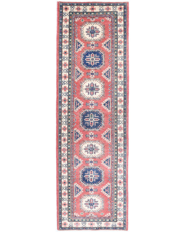 Kazak 2' 8" X 9' 5" Hand Knotted Wool Rug 2' 8" X 9' 5" (81 X 287) / Red / Wool