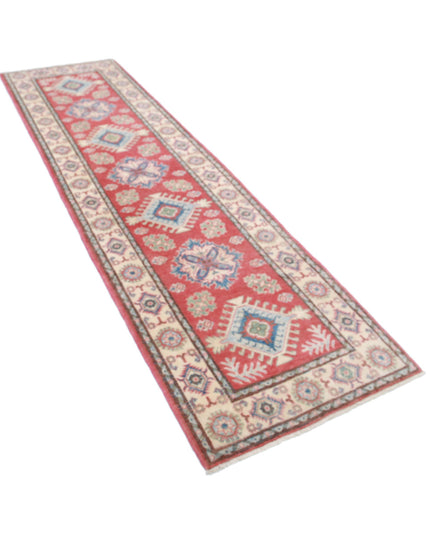 Kazak 2' 7" X 9' 7" Hand Knotted Wool Rug 2' 7" X 9' 7" (79 X 292) / Red / Wool