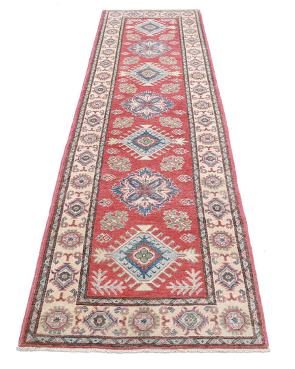 Kazak 2' 7" X 9' 7" Hand Knotted Wool Rug 2' 7" X 9' 7" (79 X 292) / Red / Wool