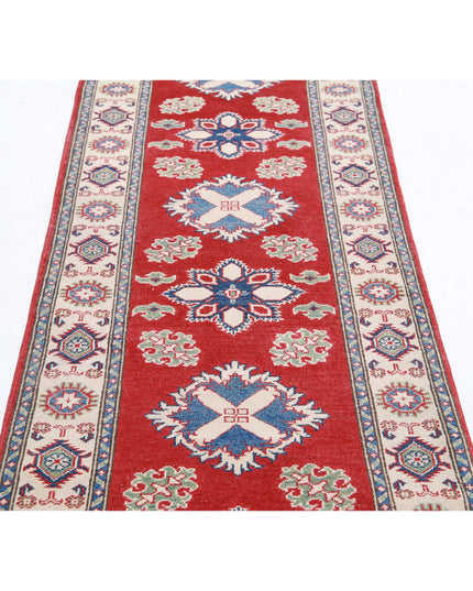Kazak 2' 10" X 9' 9" Hand Knotted Wool Rug 2' 10" X 9' 9" (86 X 297) / Red / Wool
