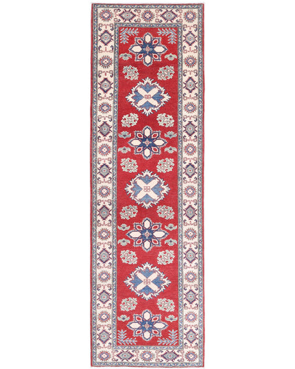 Kazak 2' 10" X 9' 9" Hand Knotted Wool Rug 2' 10" X 9' 9" (86 X 297) / Red / Wool