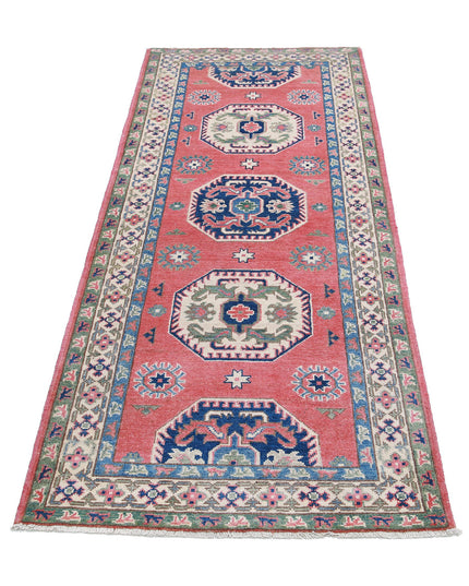 Kazak 2' 9" X 7' 2" Hand Knotted Wool Rug 2' 9" X 7' 2" (84 X 219) / Red / Wool