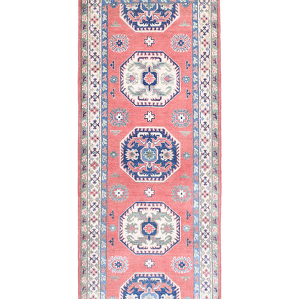 Kazak 2' 9" X 7' 2" Hand Knotted Wool Rug 2' 9" X 7' 2" (84 X 219) / Red / Wool