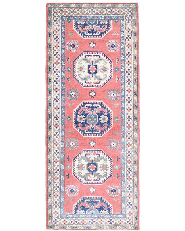 Kazak 2' 9" X 7' 2" Hand Knotted Wool Rug 2' 9" X 7' 2" (84 X 219) / Red / Wool