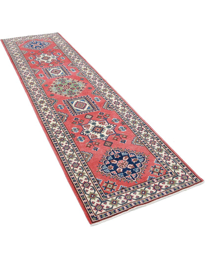 Kazak 2' 8" X 9' 6" Hand Knotted Wool Rug 2' 8" X 9' 6" (81 X 290) / Red / Wool