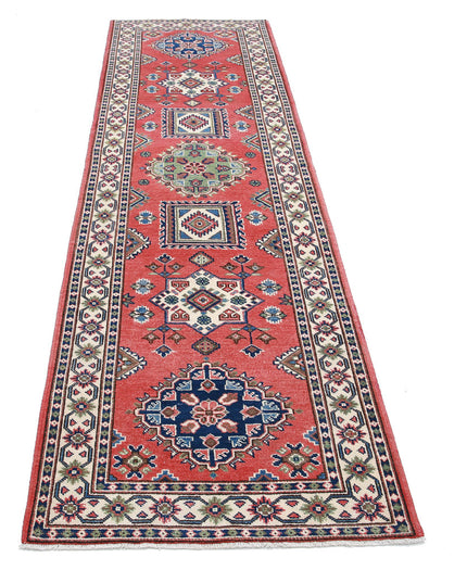 Kazak 2' 8" X 9' 6" Hand Knotted Wool Rug 2' 8" X 9' 6" (81 X 290) / Red / Wool