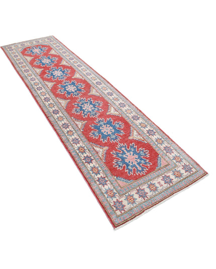 Kazak 2' 7" X 9' 8" Hand Knotted Wool Rug 2' 7" X 9' 8" (79 X 295) / Red / Wool