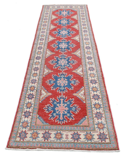 Kazak 2' 7" X 9' 8" Hand Knotted Wool Rug 2' 7" X 9' 8" (79 X 295) / Red / Wool