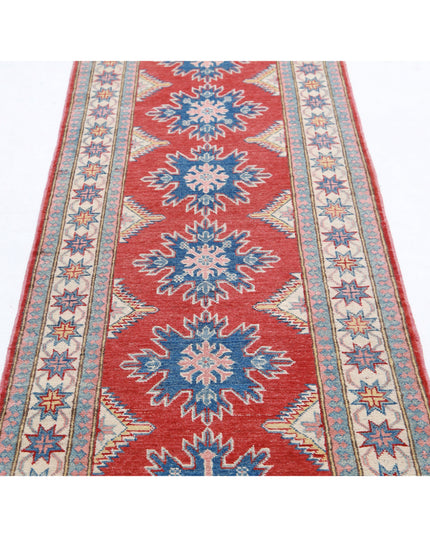 Kazak 2' 7" X 9' 8" Hand Knotted Wool Rug 2' 7" X 9' 8" (79 X 295) / Red / Wool