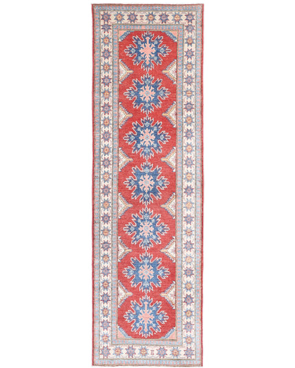 Kazak 2' 7" X 9' 8" Hand Knotted Wool Rug 2' 7" X 9' 8" (79 X 295) / Red / Wool