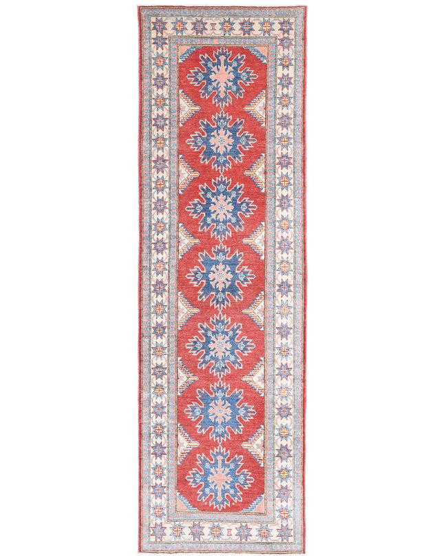 Kazak 2' 7" X 9' 8" Hand Knotted Wool Rug 2' 7" X 9' 8" (79 X 295) / Red / Wool