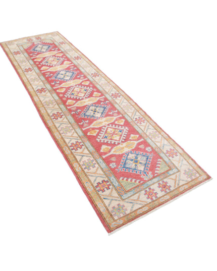 Kazak 2' 8" X 8' 10" Hand Knotted Wool Rug 2' 8" X 8' 10" (81 X 269) / Red / Wool