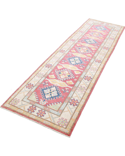 Kazak 2' 8" X 8' 10" Hand Knotted Wool Rug 2' 8" X 8' 10" (81 X 269) / Red / Wool