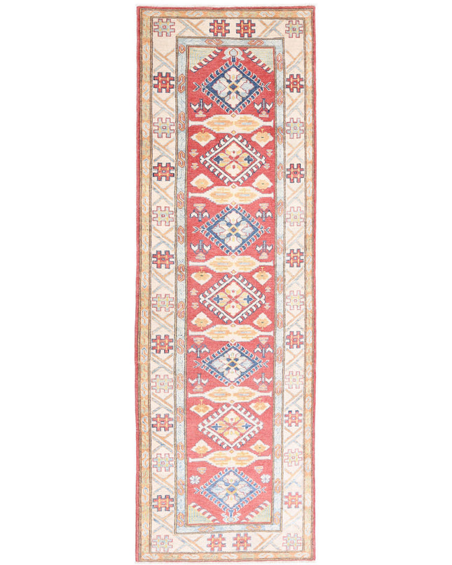 Kazak 2' 8" X 8' 10" Hand Knotted Wool Rug 2' 8" X 8' 10" (81 X 269) / Red / Wool
