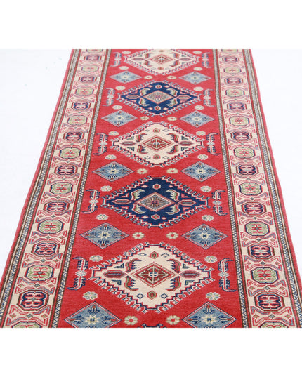 Kazak 2' 9" X 9' 11" Hand Knotted Wool Rug 2' 9" X 9' 11" (84 X 302) / Red / Wool