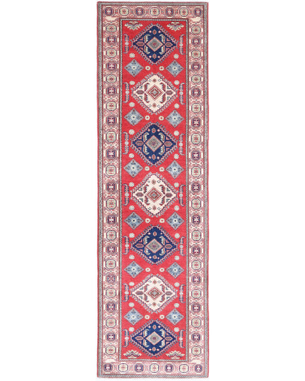 Kazak 2' 9" X 9' 11" Hand Knotted Wool Rug 2' 9" X 9' 11" (84 X 302) / Red / Wool