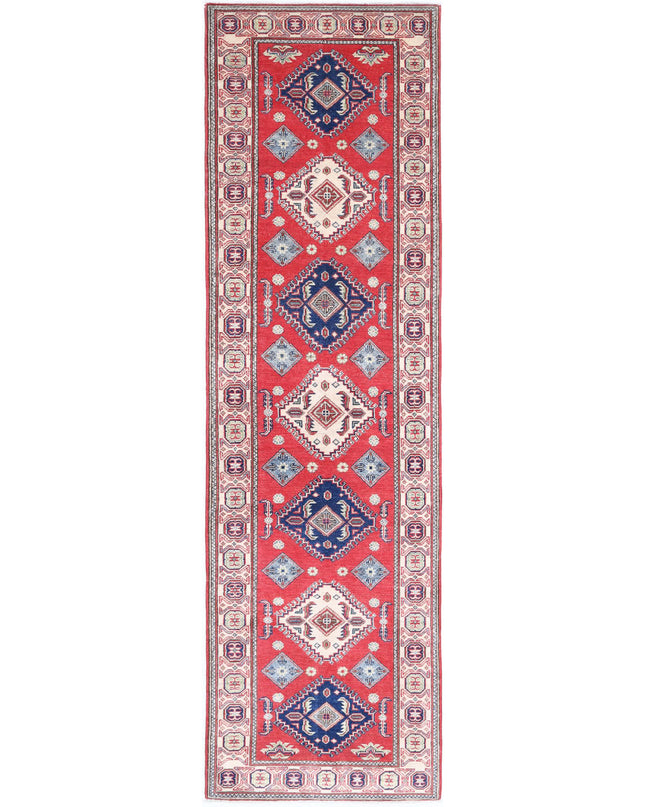 Kazak 2' 9" X 9' 11" Hand Knotted Wool Rug 2' 9" X 9' 11" (84 X 302) / Red / Wool