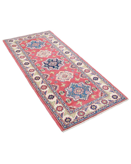 Kazak 2' 9" X 6' 1" Hand Knotted Wool Rug 2' 9" X 6' 1" (84 X 185) / Red / Wool