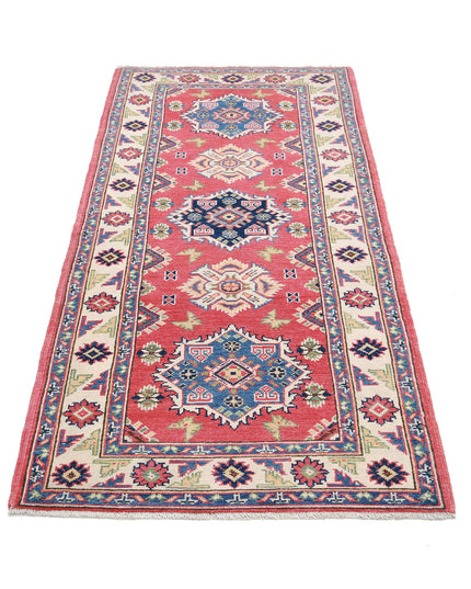 Kazak 2' 9" X 6' 1" Hand Knotted Wool Rug 2' 9" X 6' 1" (84 X 185) / Red / Wool