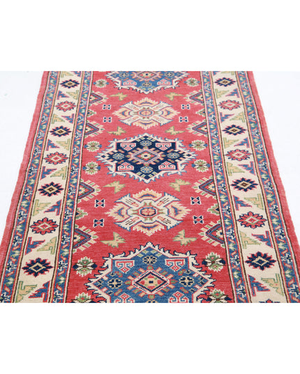 Kazak 2' 9" X 6' 1" Hand Knotted Wool Rug 2' 9" X 6' 1" (84 X 185) / Red / Wool