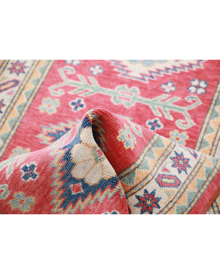 Kazak 2' 8" X 9' 6" Hand Knotted Wool Rug 2' 8" X 9' 6" (81 X 290) / Red / Wool
