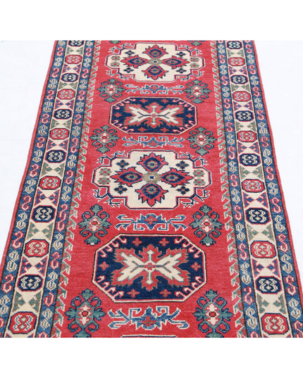 Kazak 2' 7" X 9' 4" Hand Knotted Wool Rug 2' 7" X 9' 4" (79 X 284) / Red / Wool