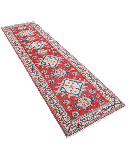 Kazak 2' 8" X 9' 8" Hand Knotted Wool Rug 2' 8" X 9' 8" (81 X 295) / Red / Wool