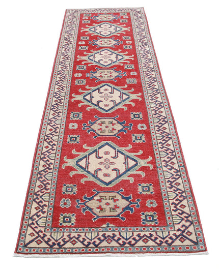Kazak 2' 8" X 9' 8" Hand Knotted Wool Rug 2' 8" X 9' 8" (81 X 295) / Red / Wool
