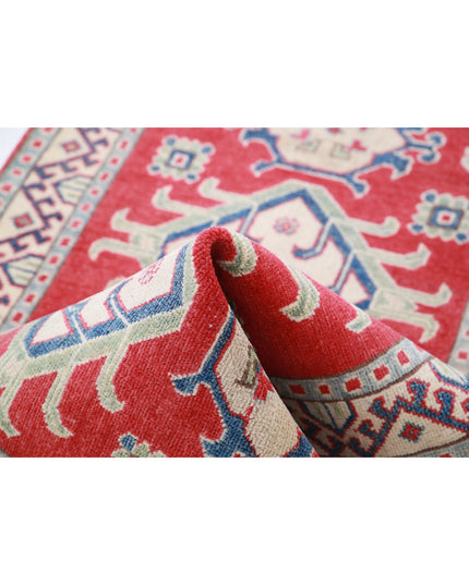 Kazak 2' 8" X 9' 8" Hand Knotted Wool Rug 2' 8" X 9' 8" (81 X 295) / Red / Wool