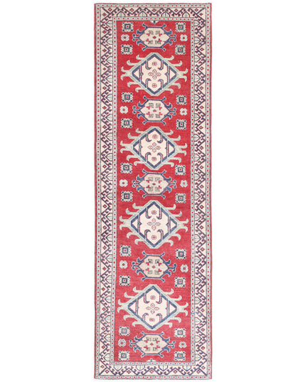 Kazak 2' 8" X 9' 8" Hand Knotted Wool Rug 2' 8" X 9' 8" (81 X 295) / Red / Wool