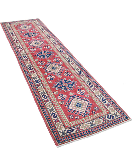 Kazak 2' 8" X 9' 9" Hand Knotted Wool Rug 2' 8" X 9' 9" (81 X 297) / Red / Wool